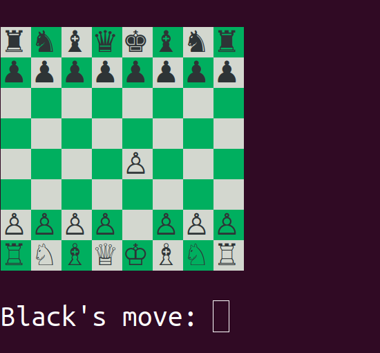 Screenshot of Command-line Chess